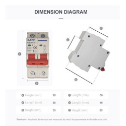 CAFF MCB DC 2P 1000V C16 16A Circuit Breaker Solar PV Panel Surya PLTS